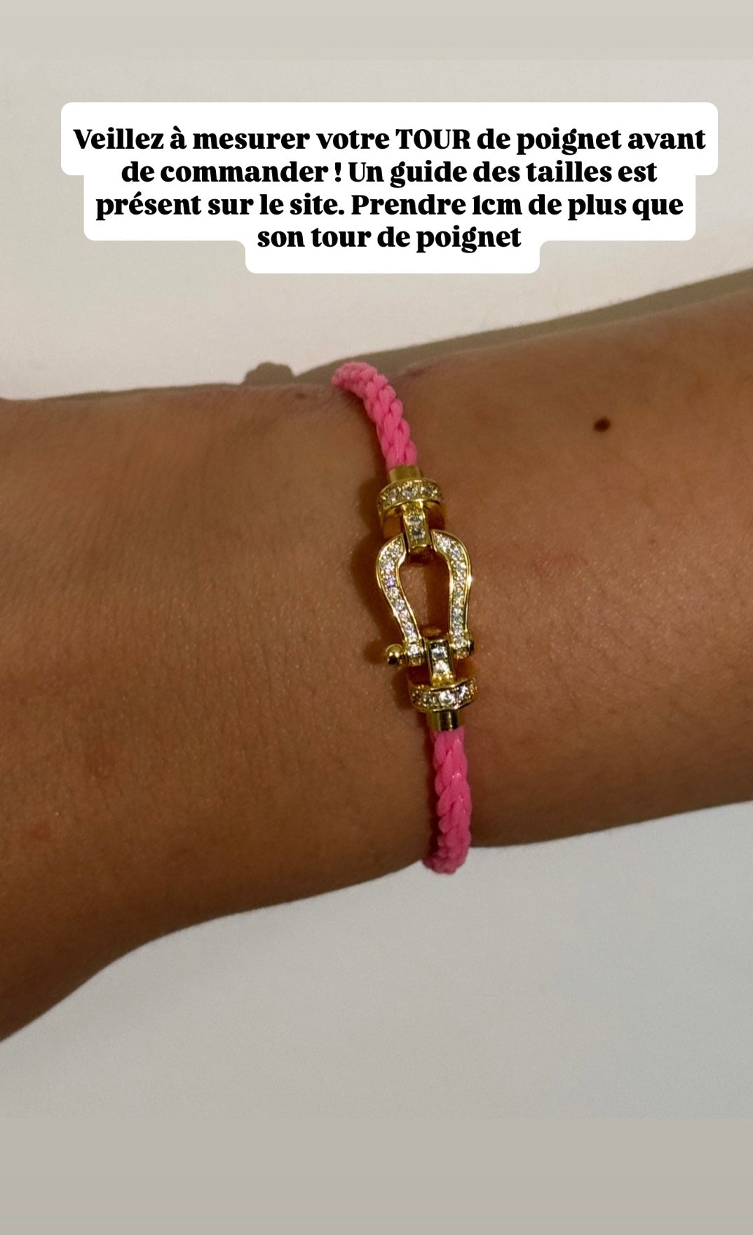 Bracelet Fanny rose fushia clair
