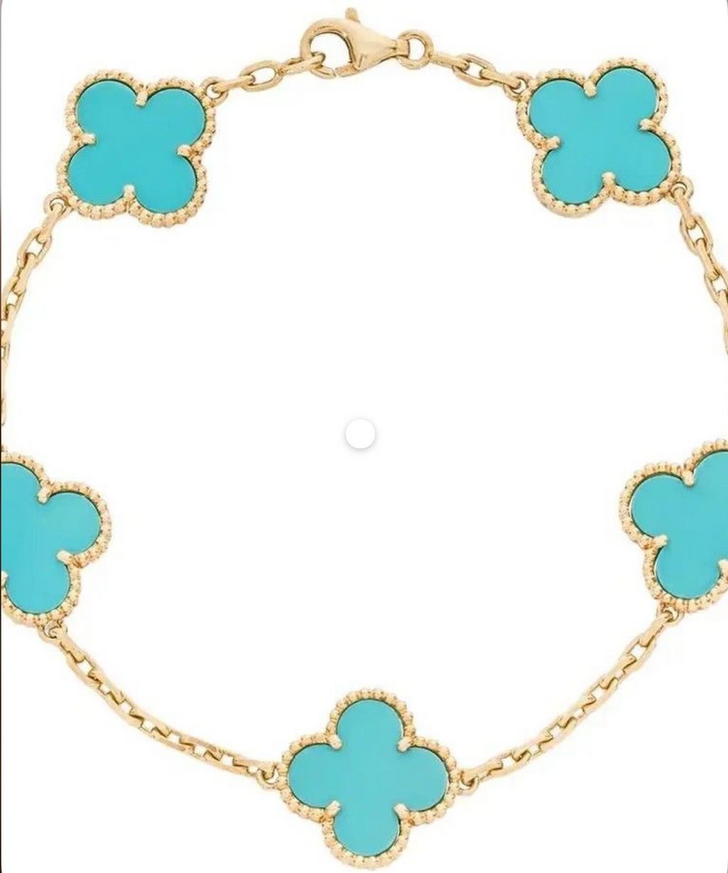 Bracelet trèfle turquoise ÉDITION LIMITÉE