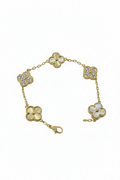 Bracelet trefle mi gold mi diams