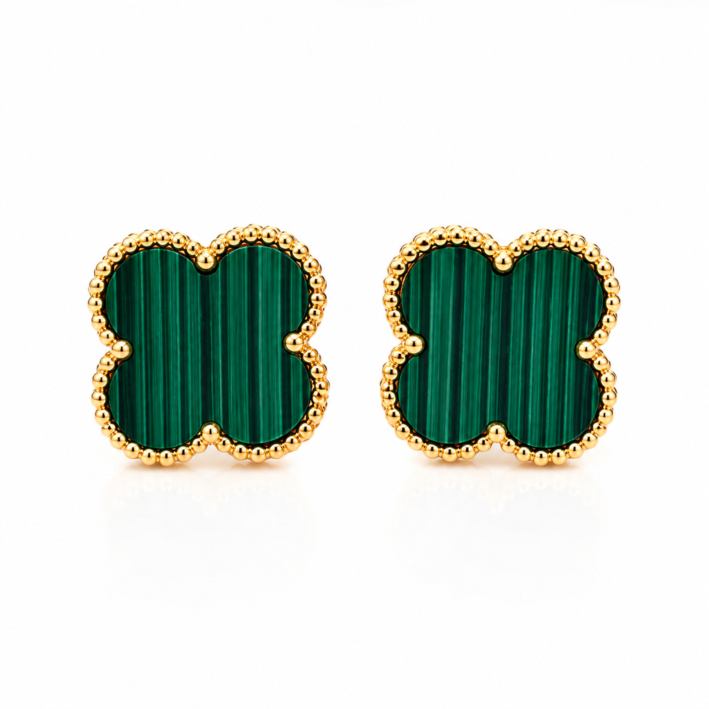 Boucles d’oreilles trèfle vert
