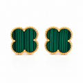 Boucles d’oreilles trèfle vert