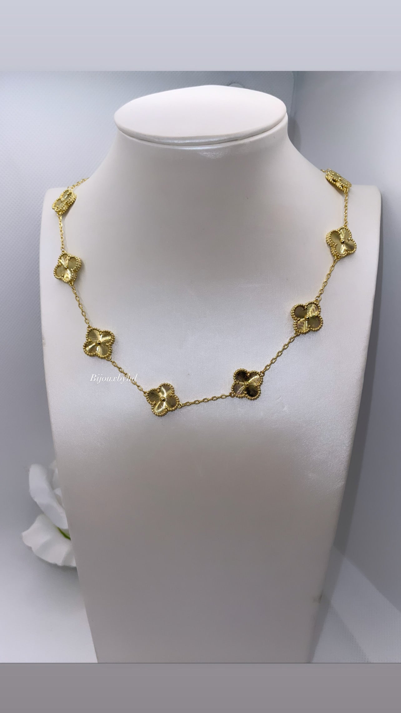 Collier luxury trèfles gold