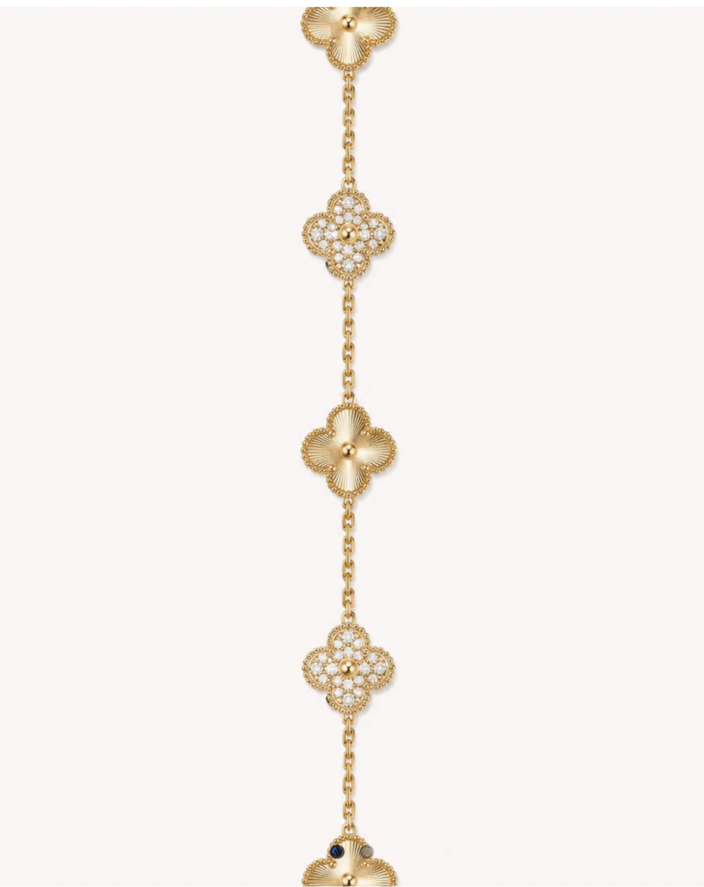 Bracelet trefle mi gold mi diams