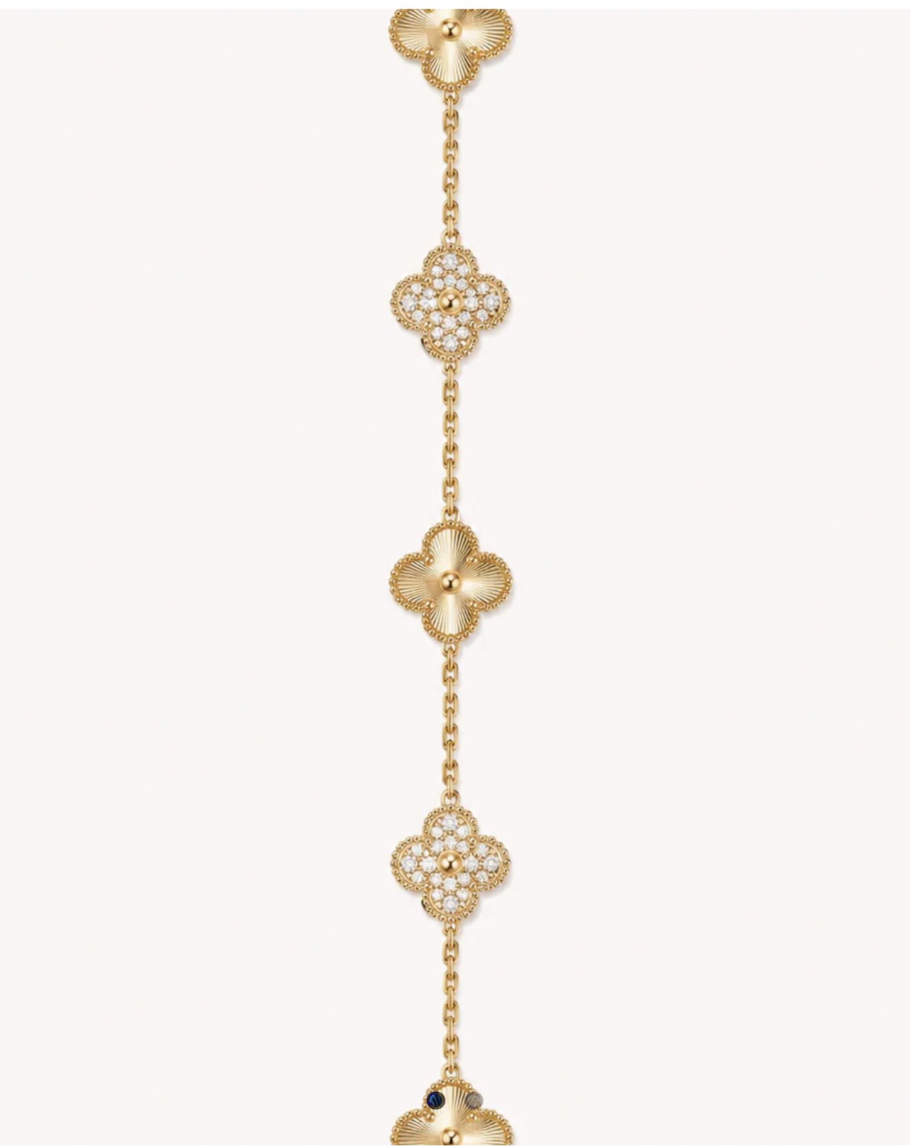 Bracelet trefle mi gold mi diams