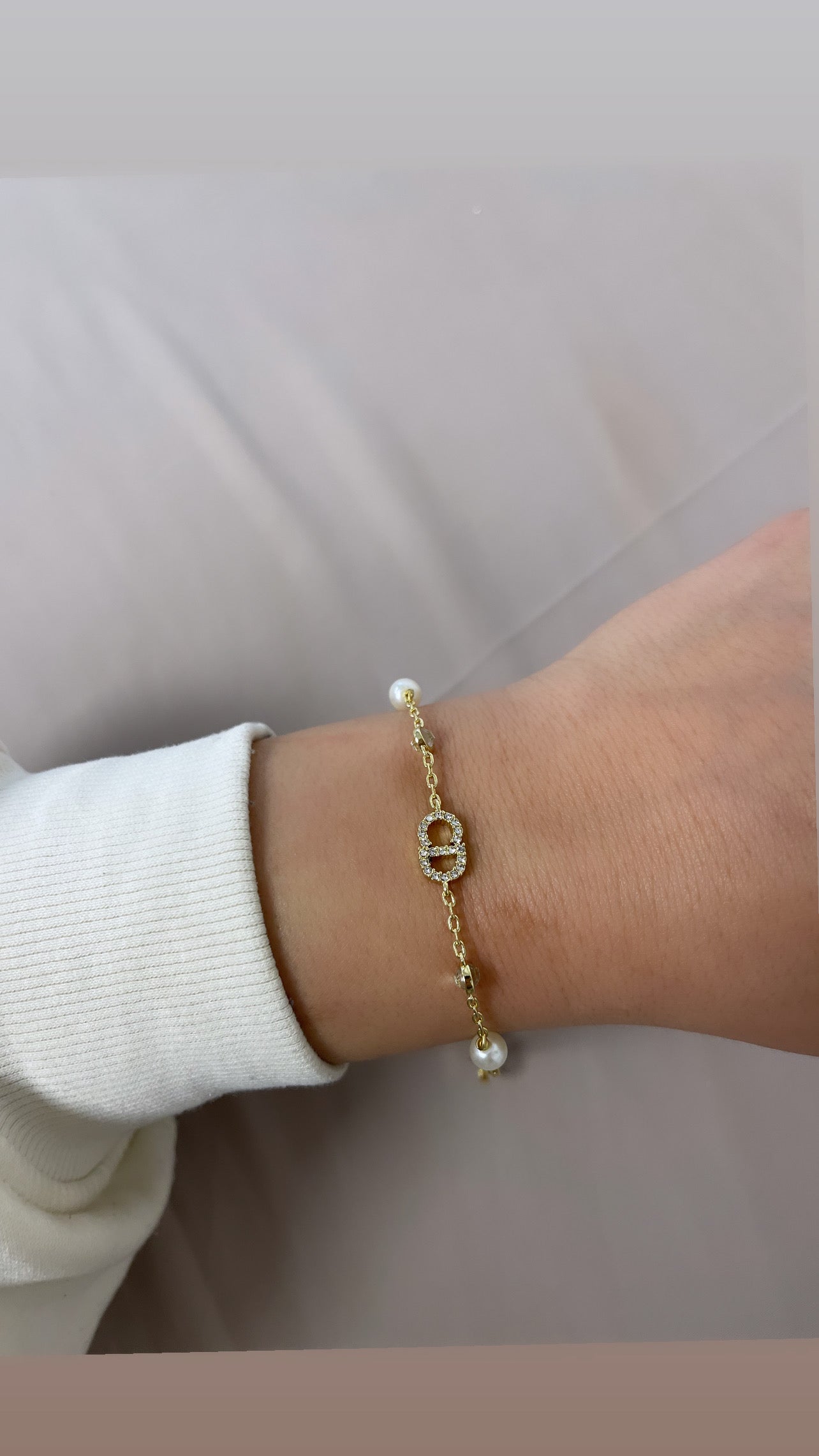 Bracelet perle clair