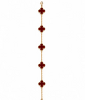 Bracelet trèfle rouge bordeau