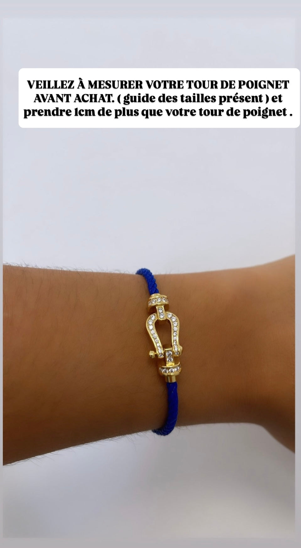 Bracelet Fanny bleu roi/gold