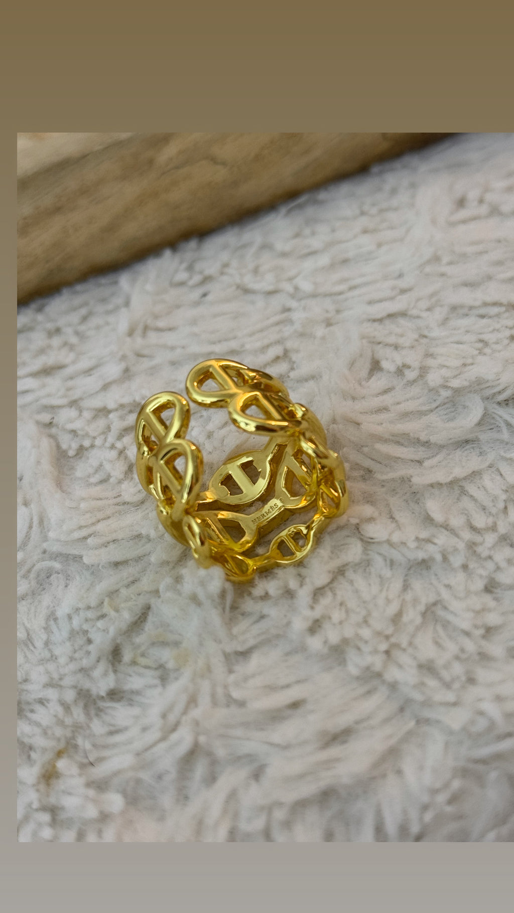 Bague chaîne d’ancre H