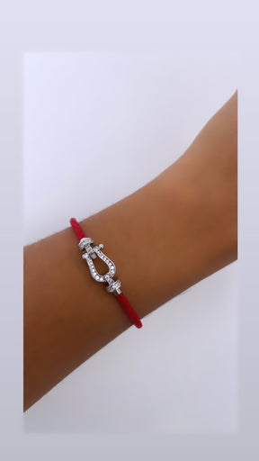 Bracelet Fanny silver/rouge