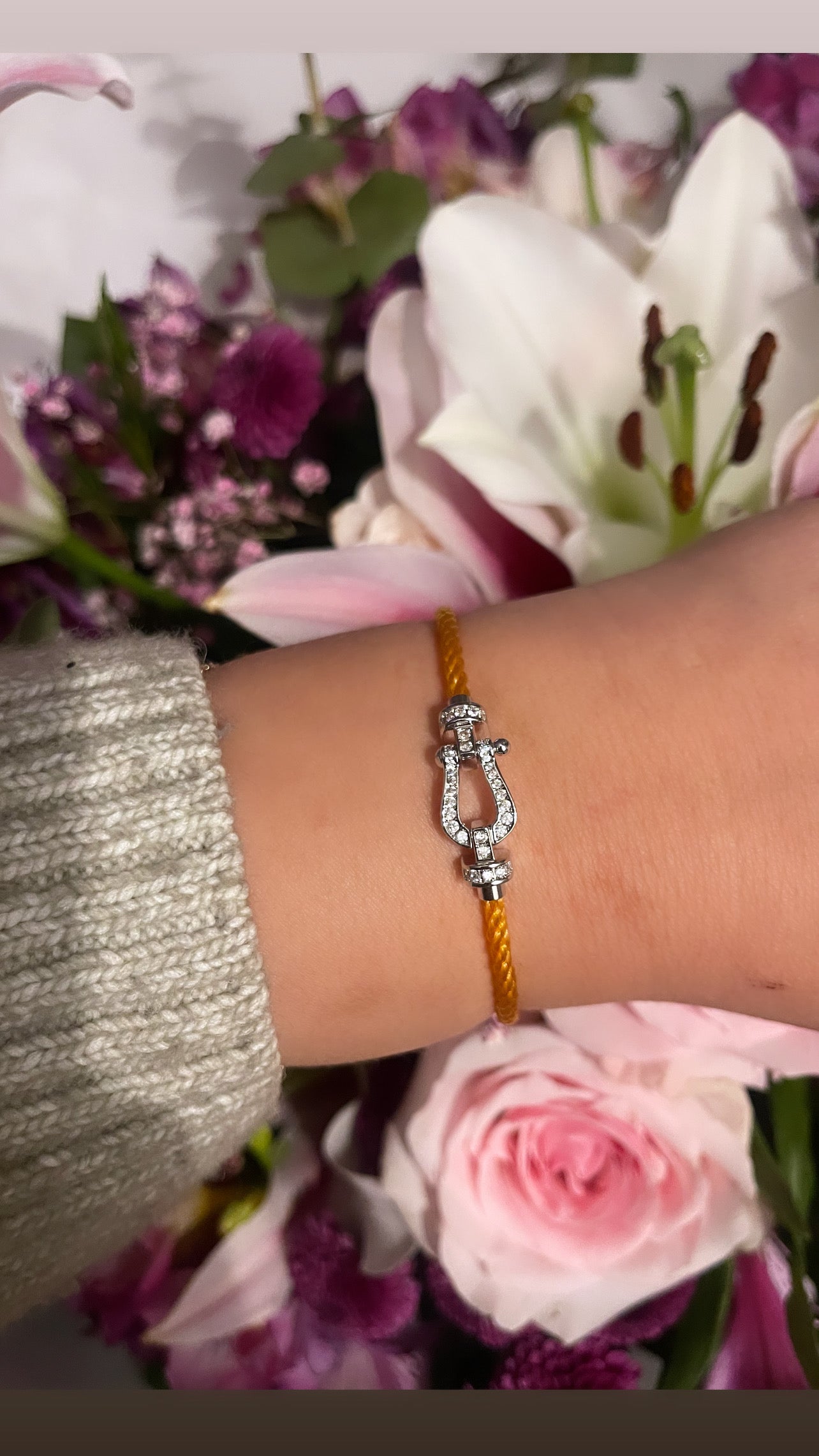 Bracelet Fanny orange/silver