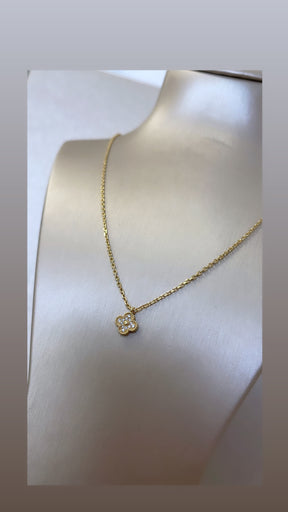 Collier trefle mini Golden