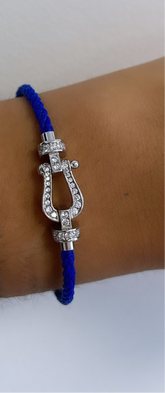 Bracelet Fanny bleu roi/argent