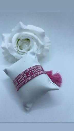 Bracelet Tissa rose fushia