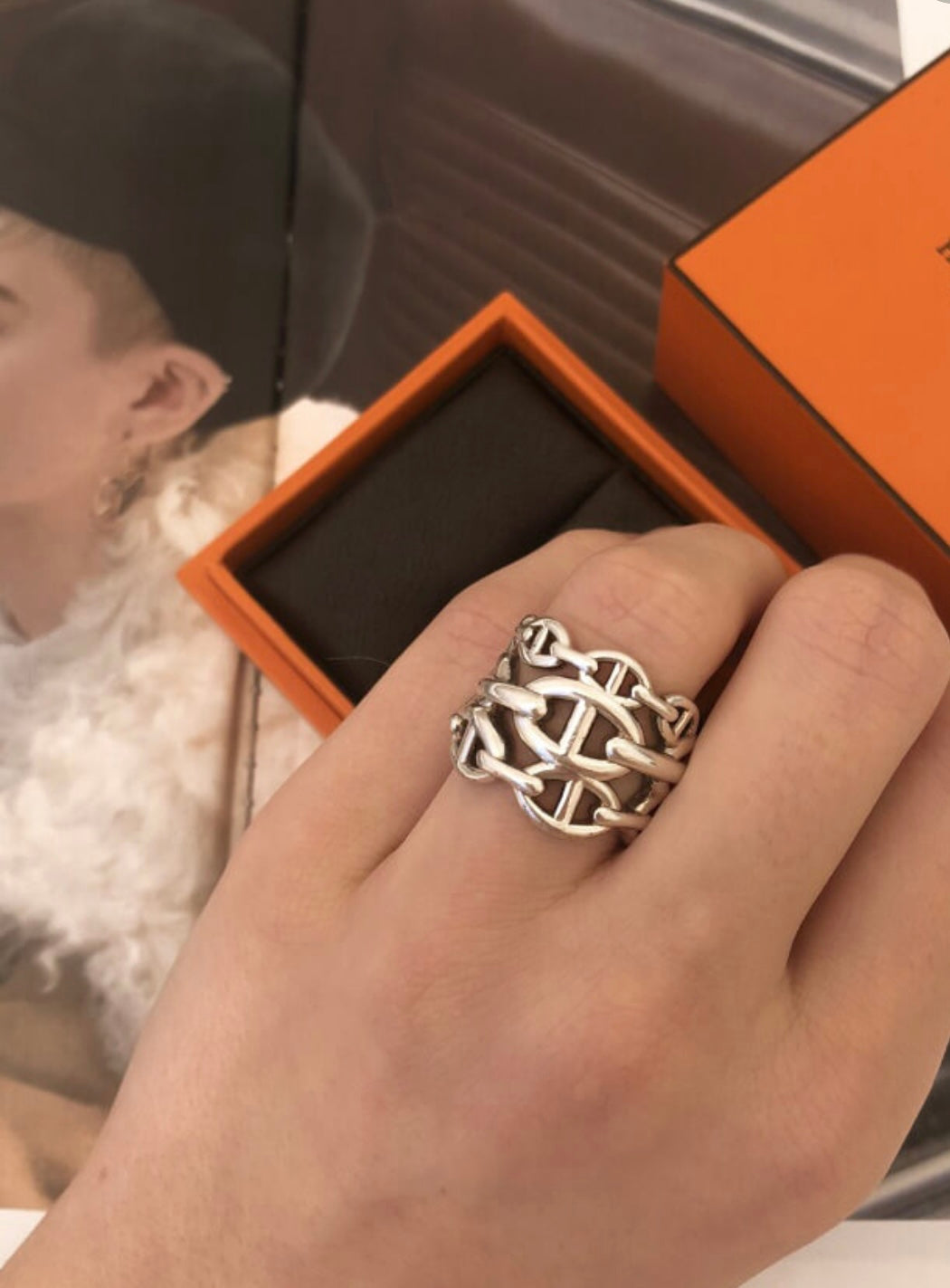 Bague chaîne d’ancre H