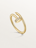 Bague clou semi diamant  fine