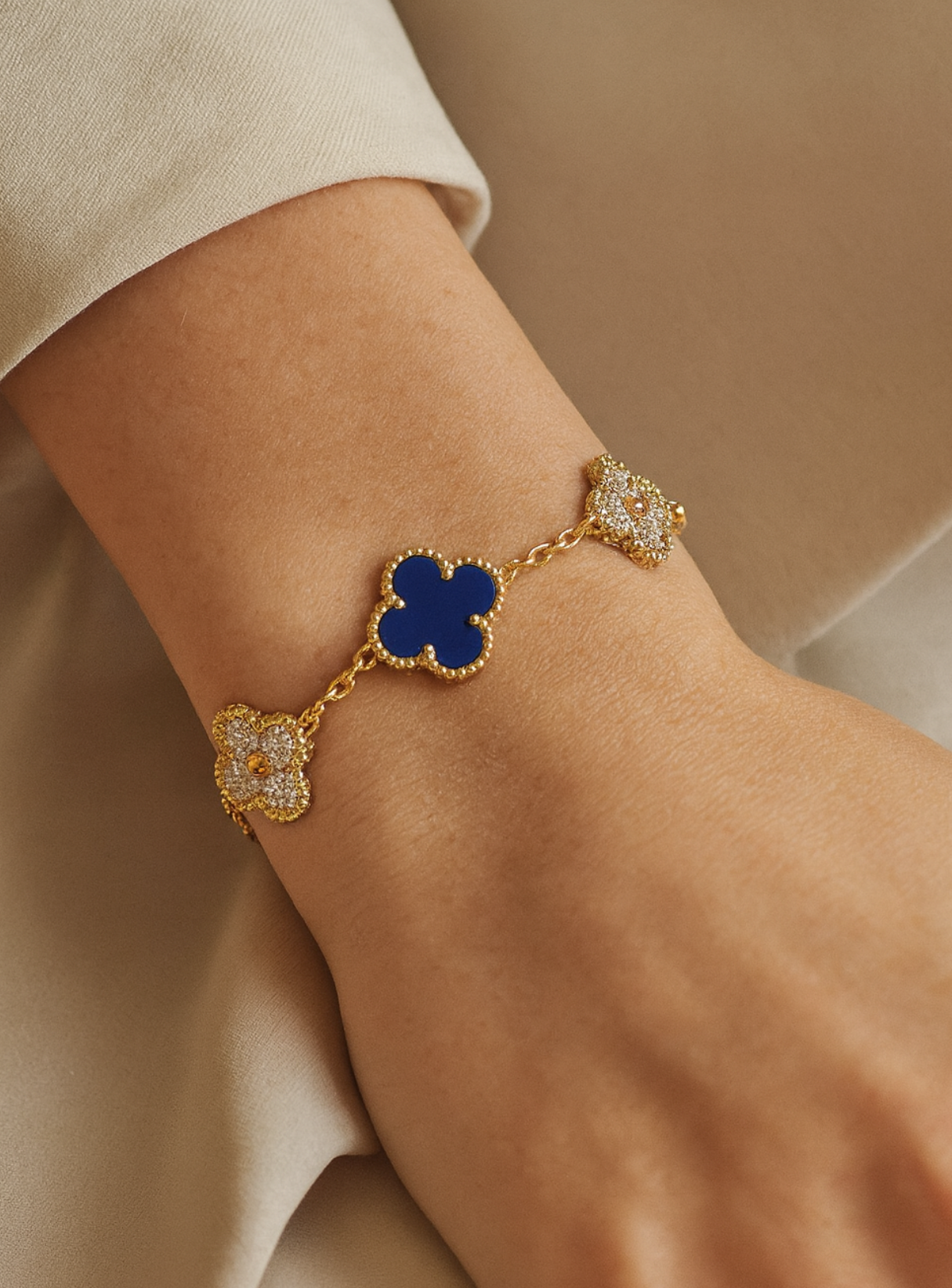 Bracelet VC mi diams mi bleu roi