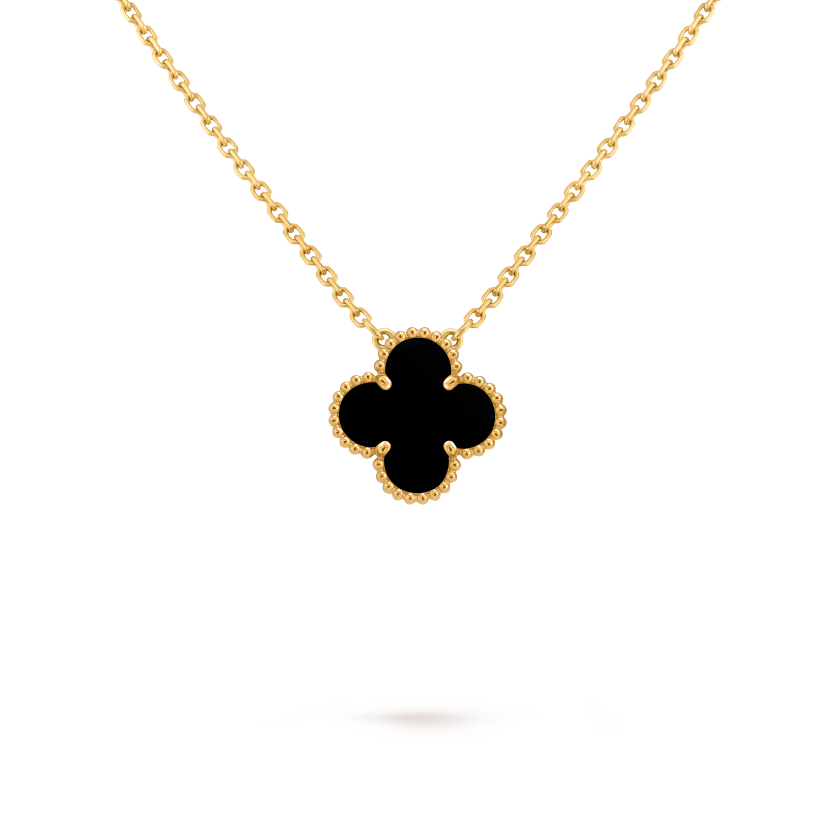 Collier Trèfle mini noir